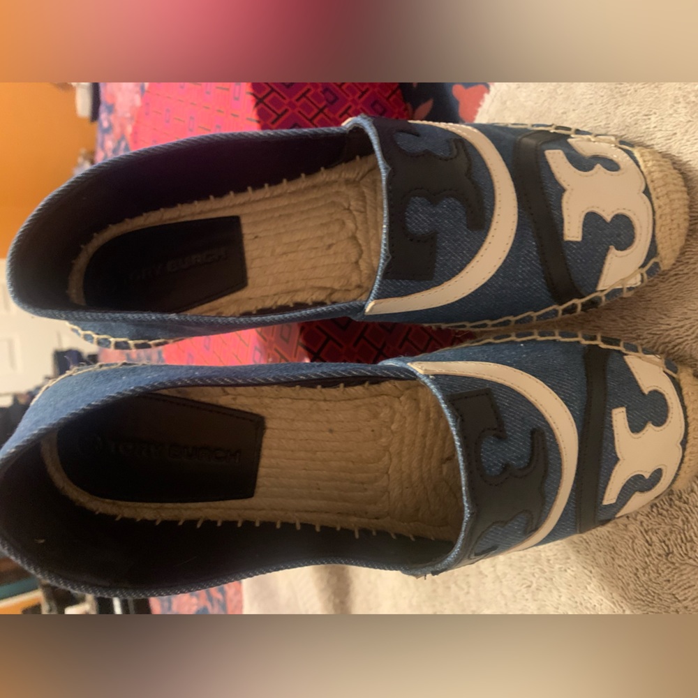 Tory Burch blue Jean sandals